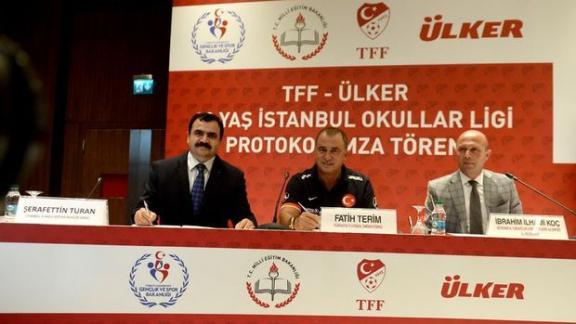 TFF-Ülker 13 Yaş İstanbul Okullar Ligi protokolü imzalandı.