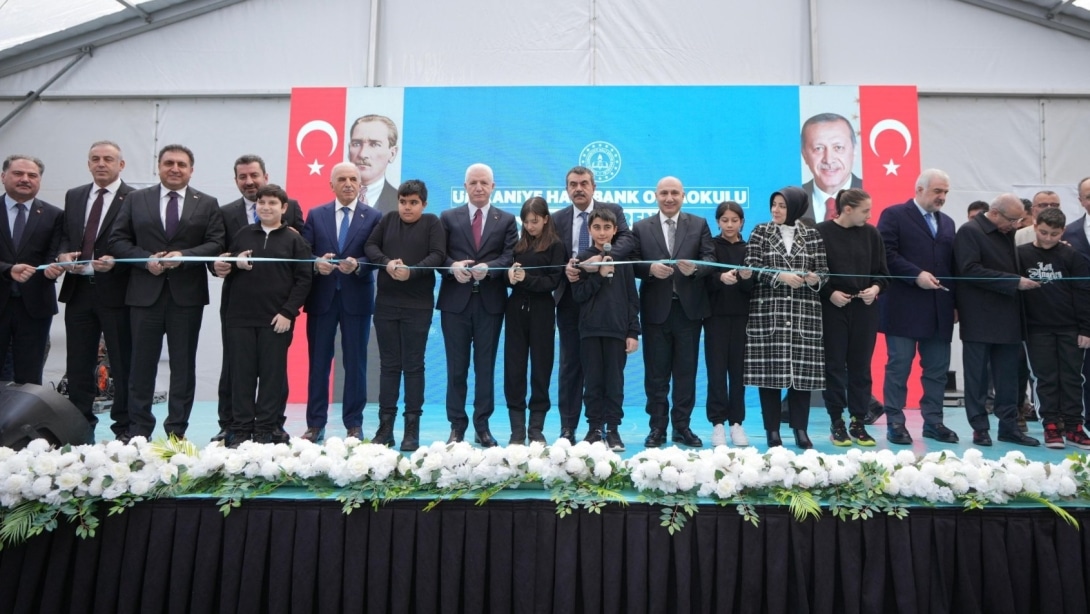 BAKANIMIZ TEKİN, ÜMRANİYE'DE HALKBANK ORTAOKULU AÇILIŞ TÖRENİNE KATILDI