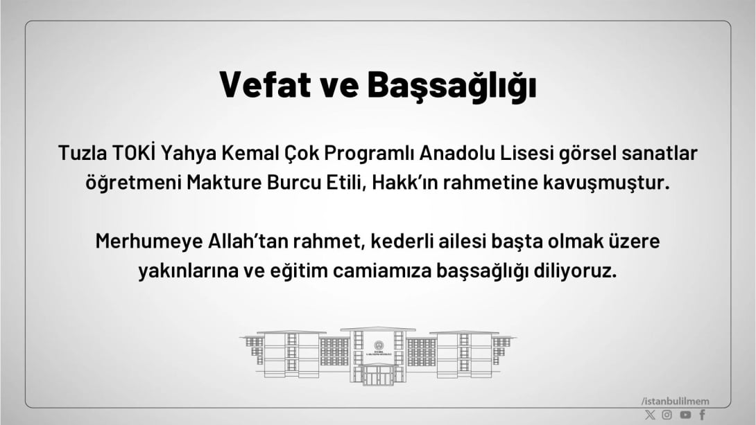 VEFAT ve BAŞSAĞLIĞI